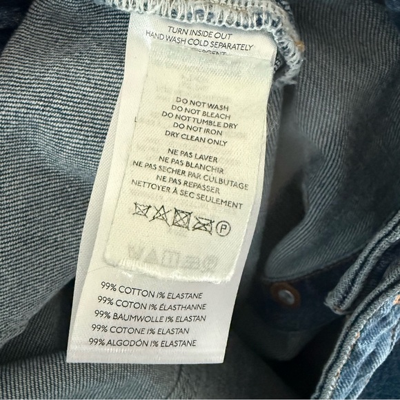 Anthropologie Maeve Button-Front Mini Denim Skirt with Pockets Size 14 - Picture 5 of 5